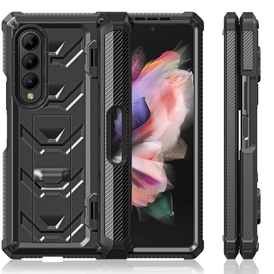 For Samsung Galaxy Z Fold3 5G Armored All-inclusive Shockproof Folding Phone Case(Black)