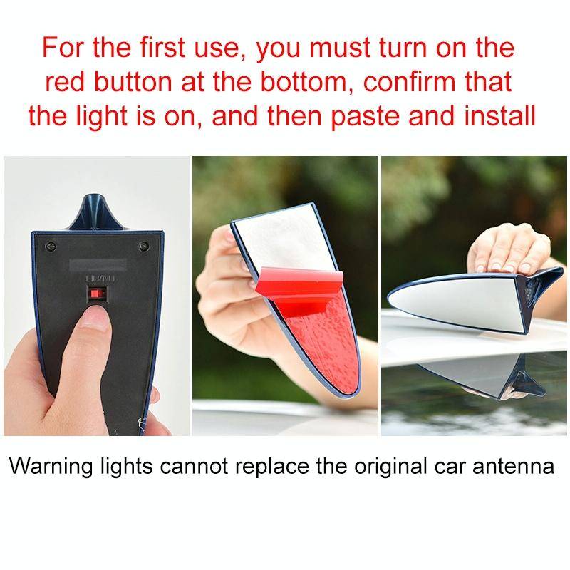 Solar Shark Fin High-positioned Alarm Light(Silver)
