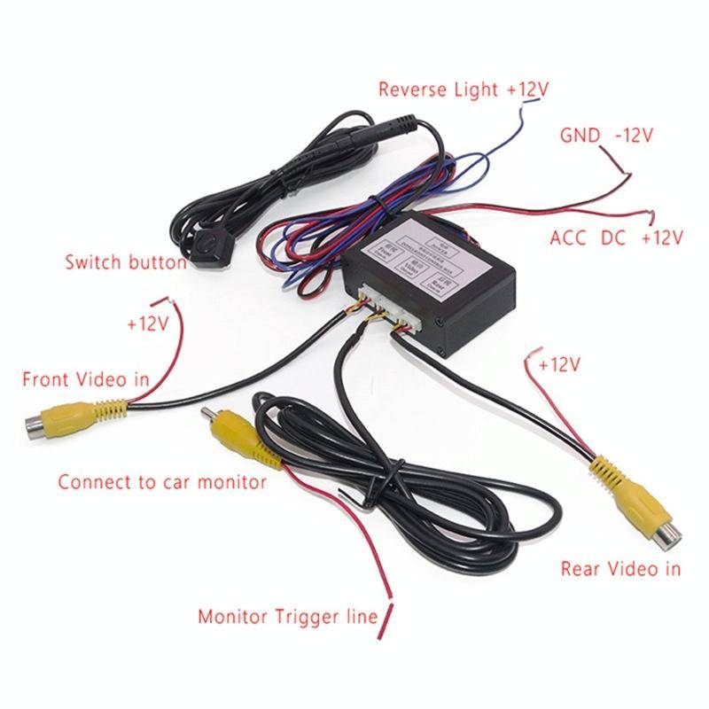 Car Right Blind Spot Camera Reversing Image Switching Front and Rear View Two-way Control Box