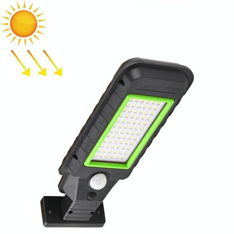 72 LED Solar Lamp Body Induction Wall Lamp LED Outdoor Waterproof Lighting Street Lamp(Green Edge)