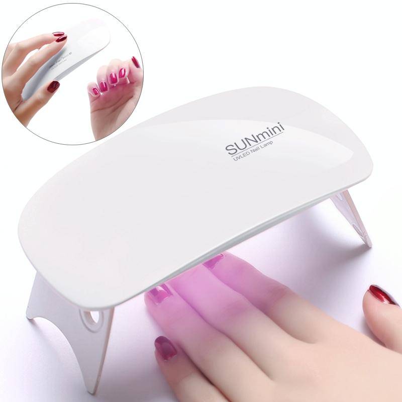 SUN mini 2 6W UV + LED USB Nail Lamp Fingernail Gel Curing Dryer(White)