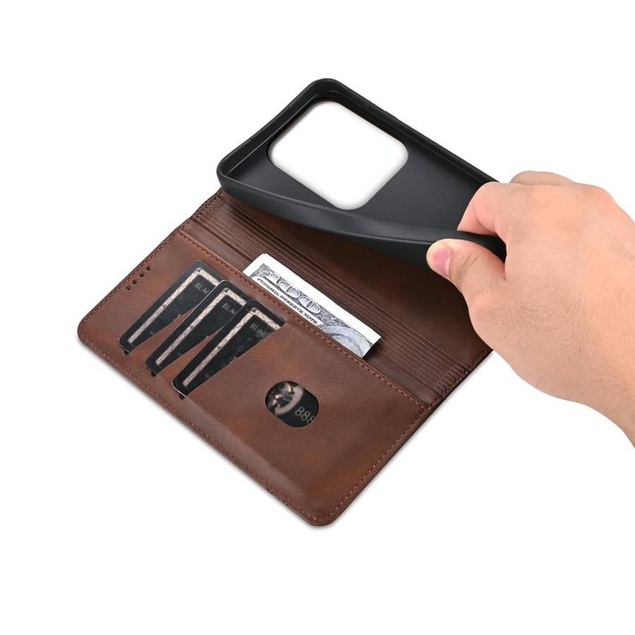 For Huawei Pura 70 Pro / 70 Pro+ AZNS Magnetic Calf Texture Flip Leather Phone Case(Dark Brown)