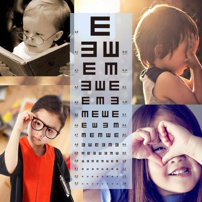 Children Silk Blackout Eye Mask Strabismus Correction Covering Eye Patch(Orange White Edge)