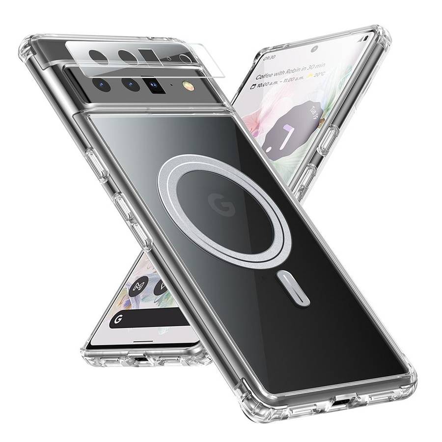 For Google Pixel 6 Pro Transparent Frosted MagSafe Phone Case