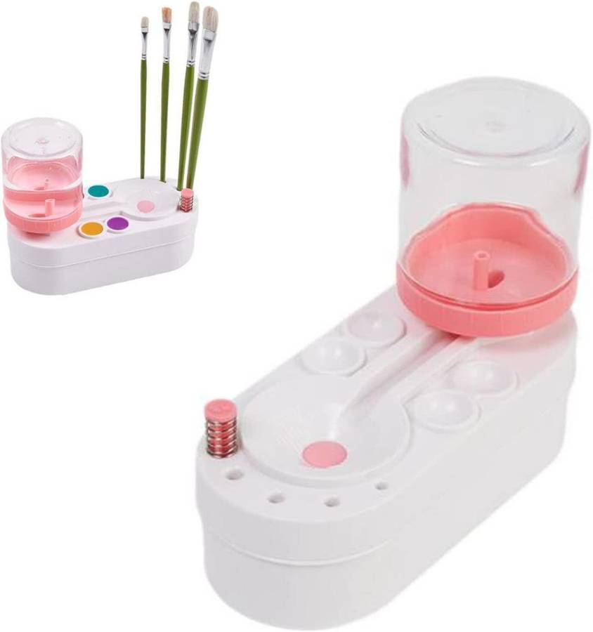 2nd Generation Oil Painting Brush Cleaner Tool with Water Container Paint Pen Washer(Green)