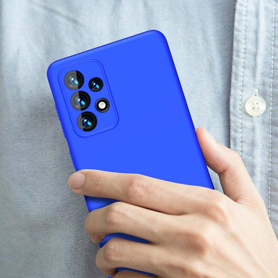 For Samsung Galaxy A33 5G GKK Three Stage Splicing Full Coverage PC Phone Case(Blue)