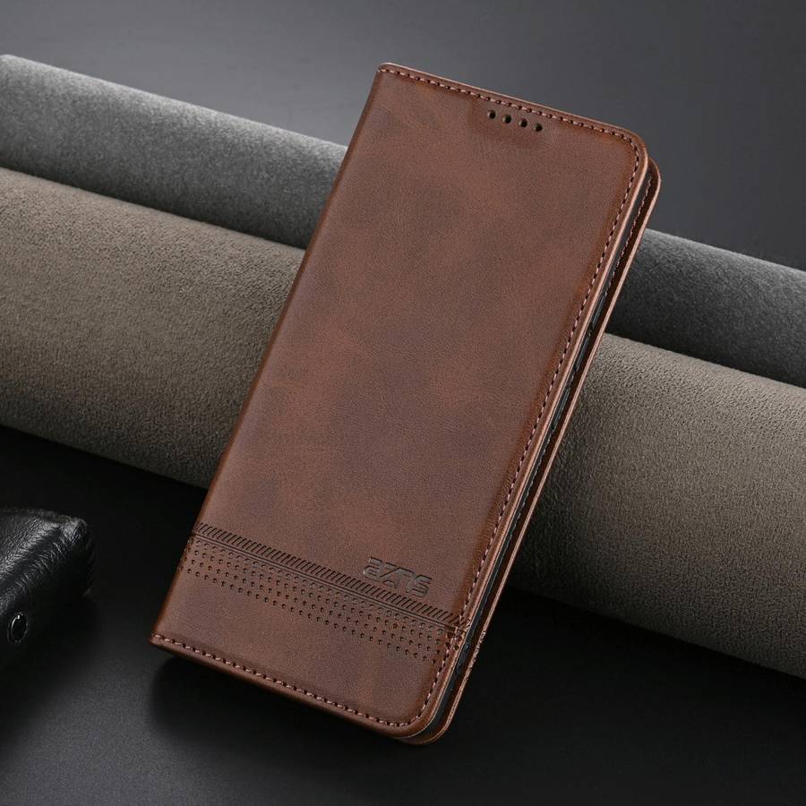For Huawei Pura 70 Pro / 70 Pro+ AZNS Magnetic Calf Texture Flip Leather Phone Case(Dark Brown)
