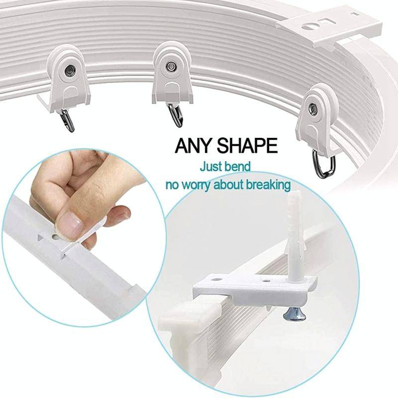 Model Steel Rail Bending Curtain Rail Flexible Guide Set, Size: 5m