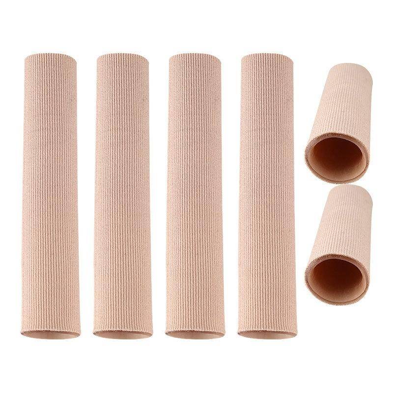 3pcs Toes Fingers Cushion Tube Sleeve Cuttable Silicone Gel Toe Pad For Corns Remover, Size: Medi...
