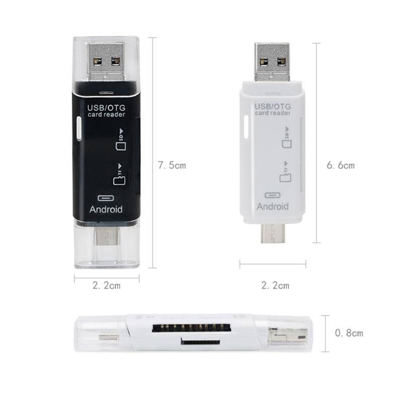D-178 5 In 1 Type-C / USB-C Multi-function Card Reader (White)