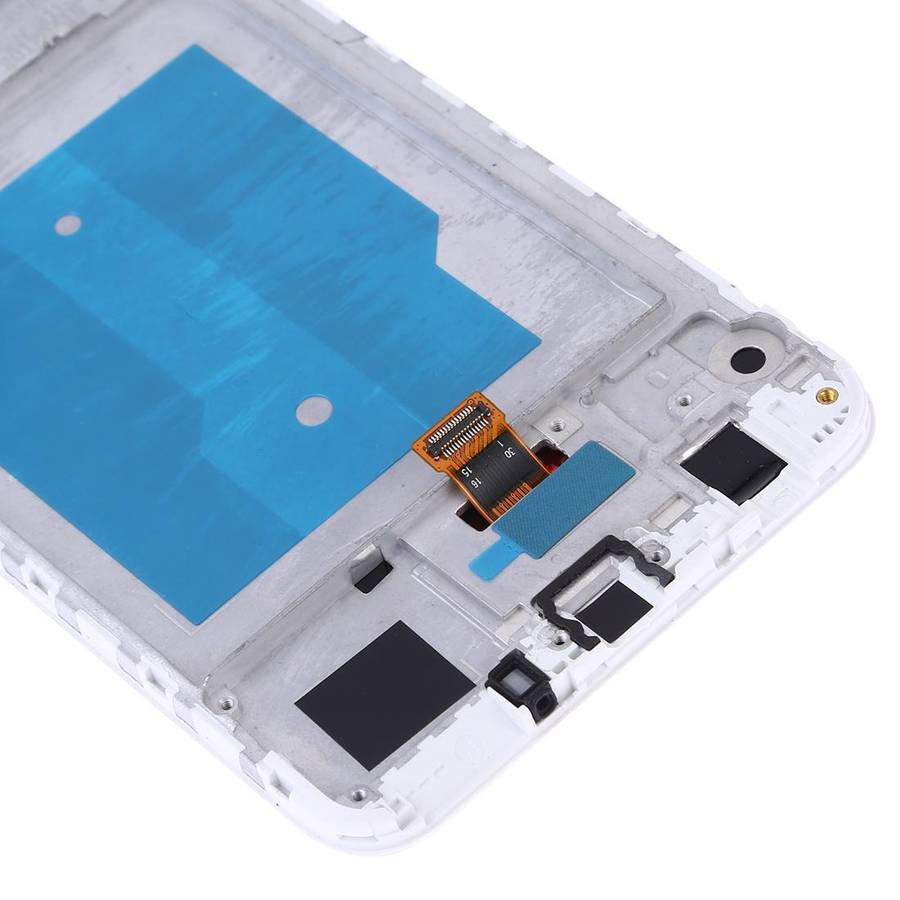 OEM LCD Screen for Huawei Y7 (2018) Digitizer Full Assembly with Frame (White)