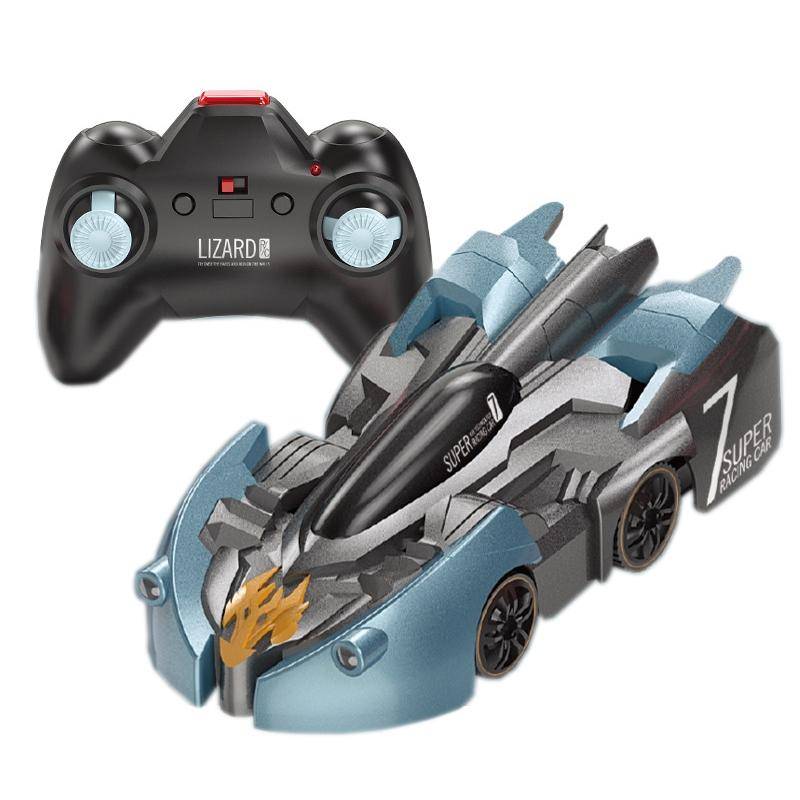 Remote Control Wall Climbing Car Mini Electric Remote Control Car Children Toy(Blue Lightning Han...