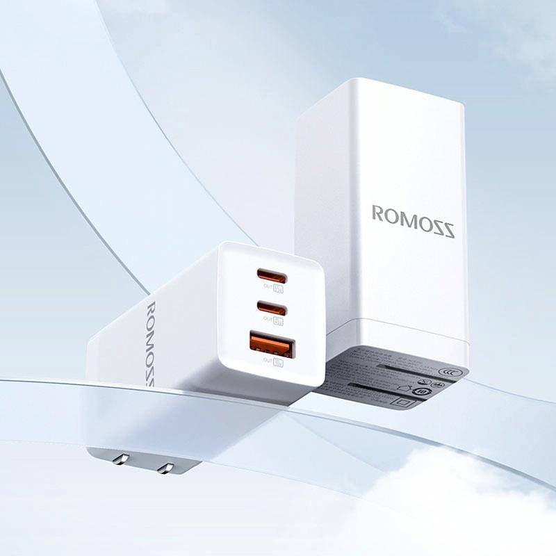 65W ROMOSS AC65H USB+Type-C/USB-C 65W Multifunctional Foldable GaN Charger, CN Plug