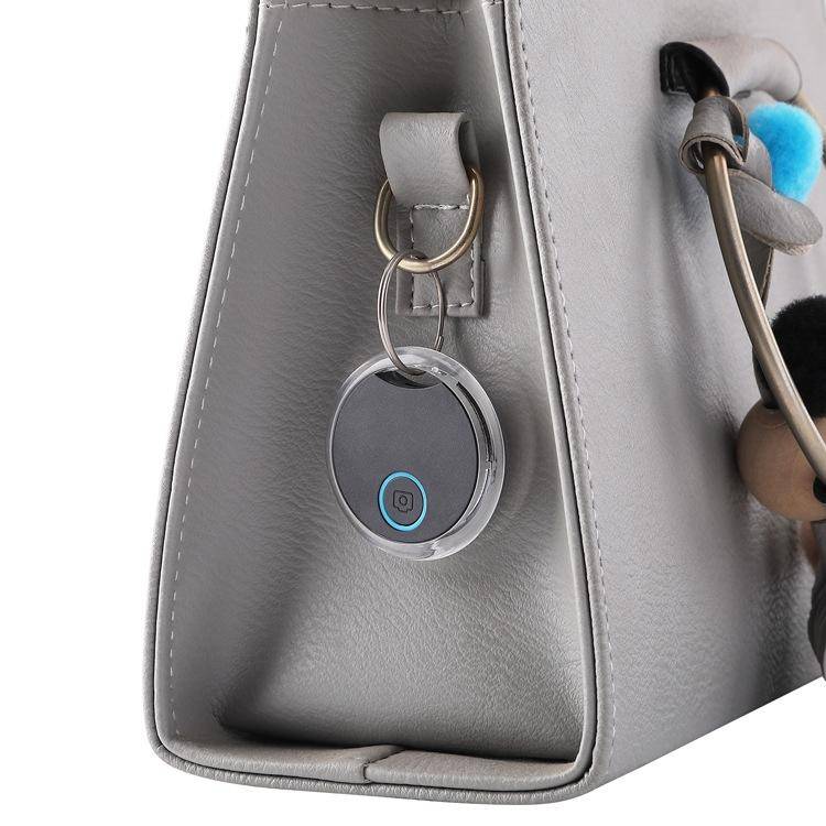 2 PCS S8 Round Bluetooth Anti-Lost Device Key Luggage Tracking Device Two-Way Alarm(Black)