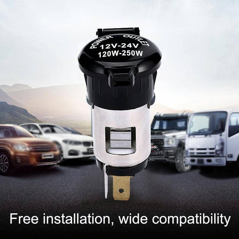 2 PCS Car Modified Cigarette Lighter Car Charging Power Socket No Cigarette Type (with 1.5m Line)