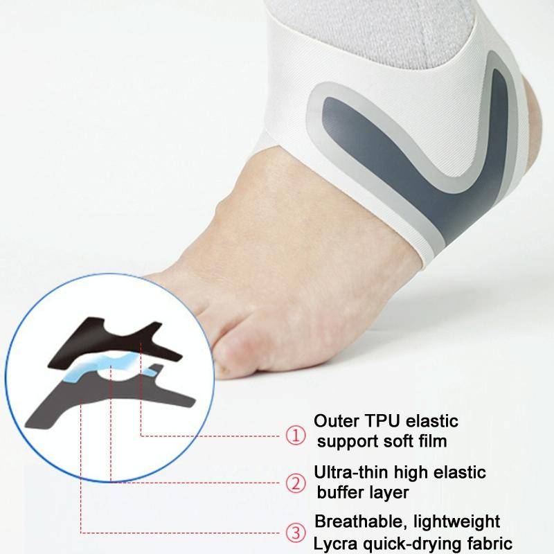 Thin Breathable Compression Ankle Sprain Fixation Strap, Size: Right Foot (S)