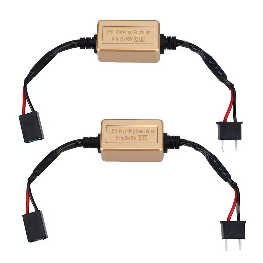 2 PCS H7 LED Headlight Canbus Error Free Computer Warning Canceller Resistor Decoders Anti-Flicke...