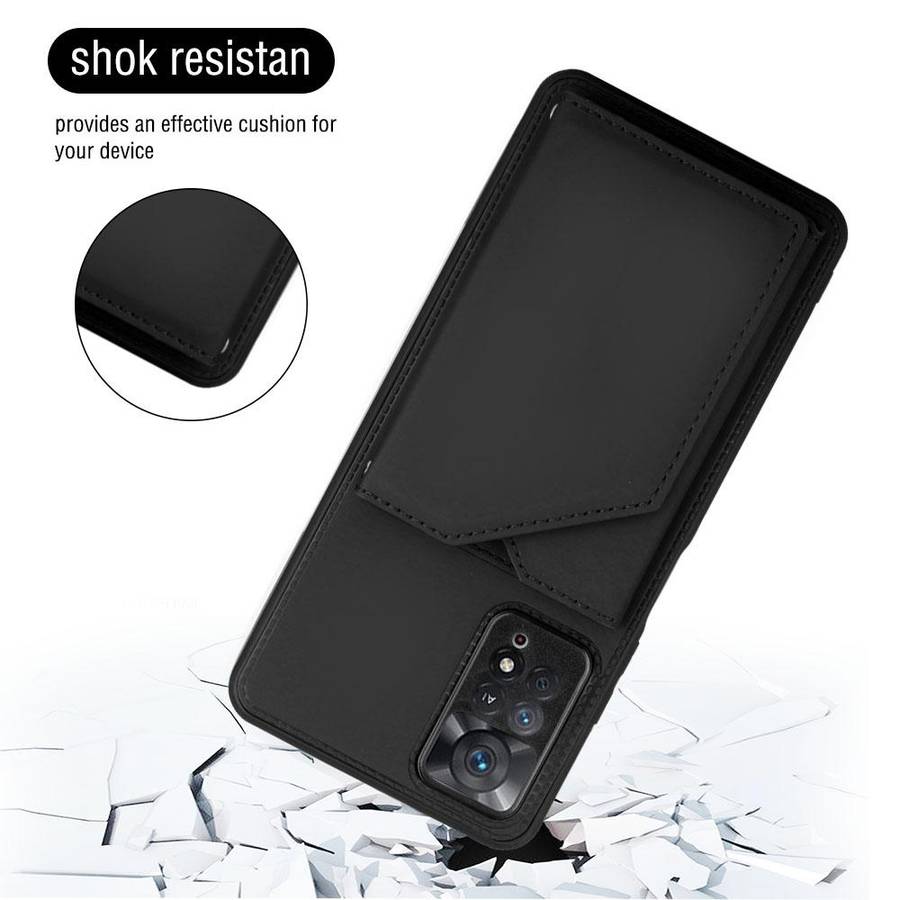 For Xiaomi Redmi Note 11 Pro Global Skin Feel PU + TPU + PC Phone Case(Black)