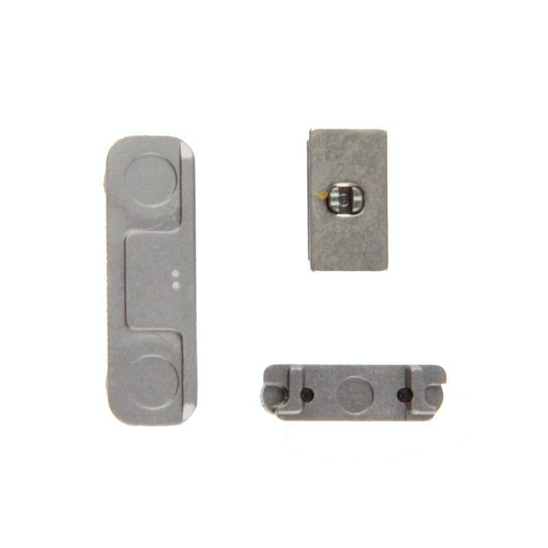 3 in 1 for iPhone 5S (Original Mute Button + Original Power Button + Original Volume Button)(Grey)
