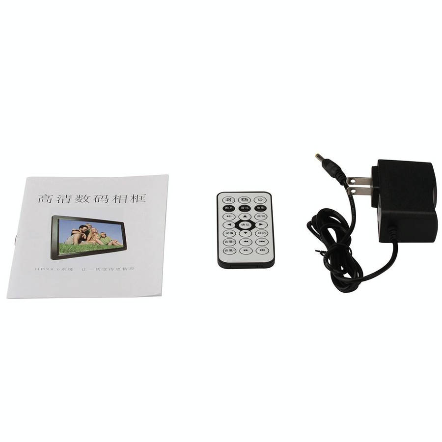 8 inch LED Display Multi-media Digital Photo Frame with Holder & Music & Movie Player, Support US...