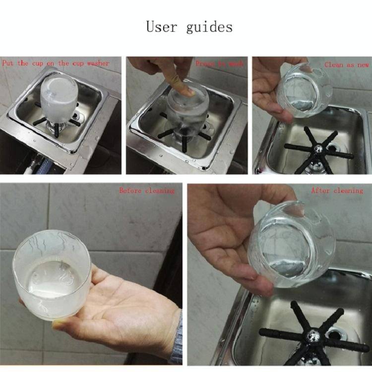 Automatic High Pressure Embedded Stainless Steel Bar Cup Washer Economy Type B