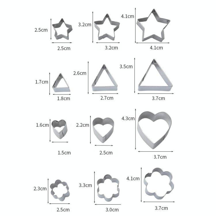 30 PCS / Set Stainless Steel Biscuit Mold