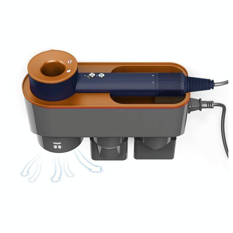 For Dyson Hair Dryer Bracket Storage Rack Wall Mounted Organizer Holders With Hand Dryer Elegant ...