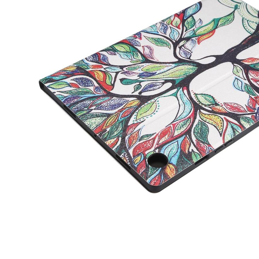 For Samsung Galaxy Tab A8 X200 Painted Voltage Pen Slot Tablet Smart Case(Miracle Tree)