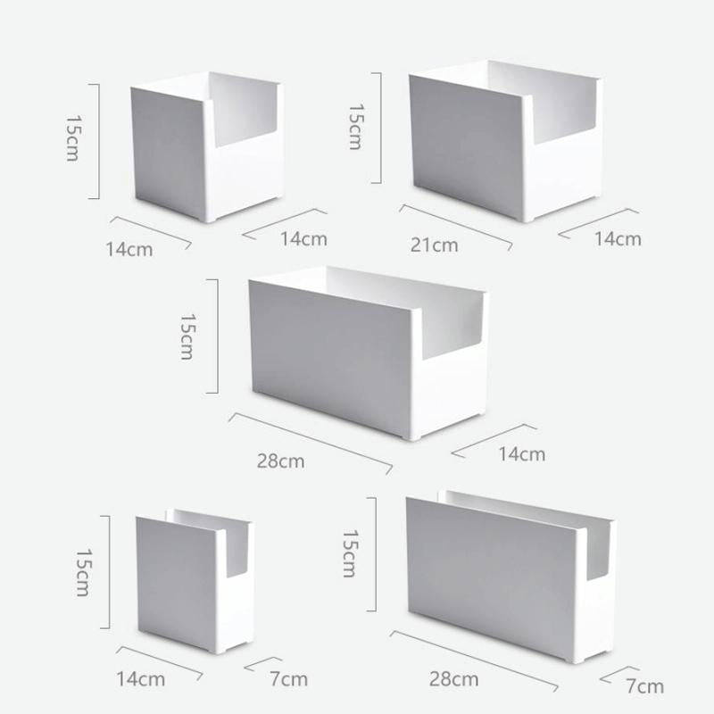 Cabinet Drawer Storage Organizer Box With Classification Label Clip, Style: Narrow Small