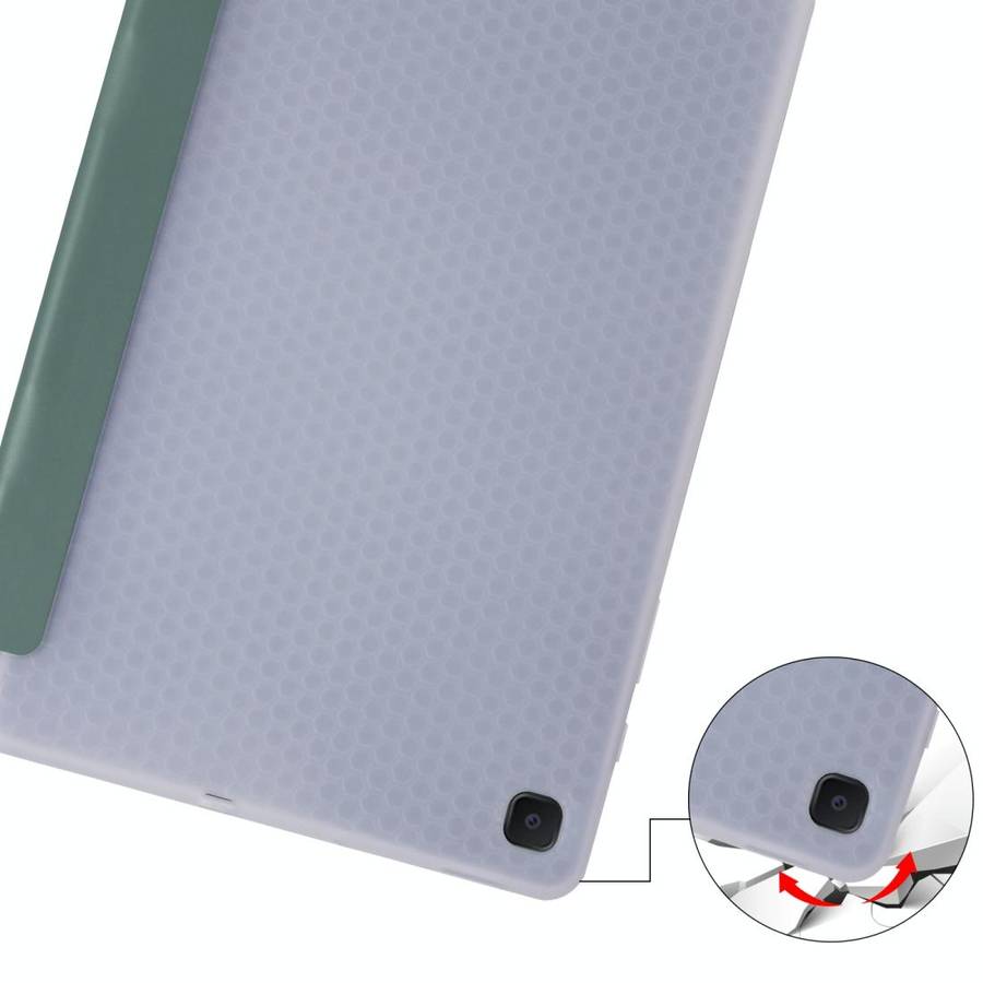 For Samsung Galaxy Tab S6 Lite P610 3-folding Horizontal Flip PU Leather + Shockproof TPU Case wi...