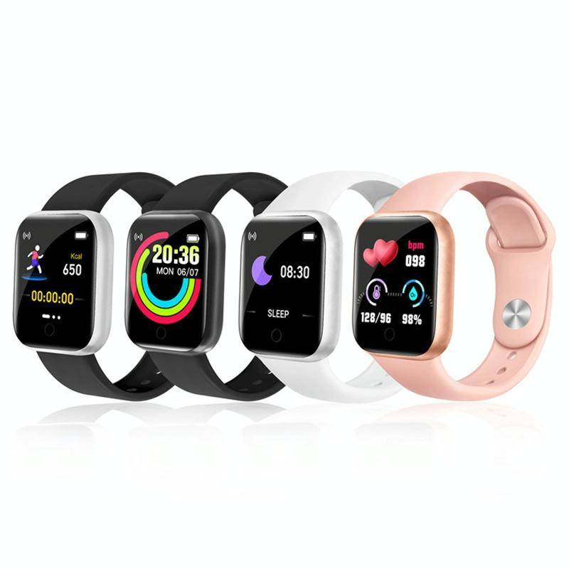 Y68 1.44 inch Smart Watch, Support Heart Rate Blood Pressure Blood Oxygen Monitoring (Pink)