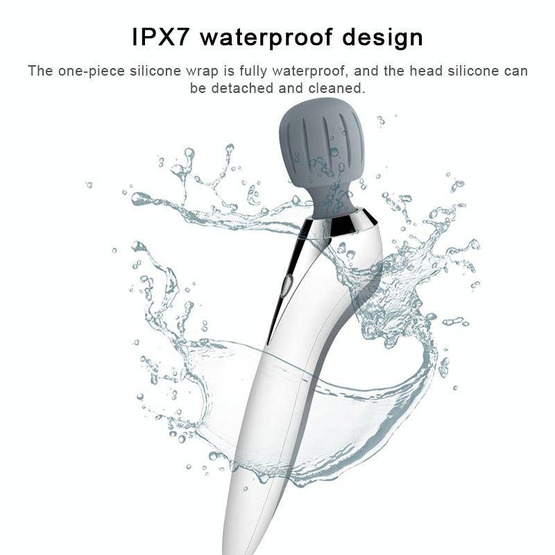 Portable Mini Multifunctional Physiotherapy Electric Hand-held Massage Stick(White)