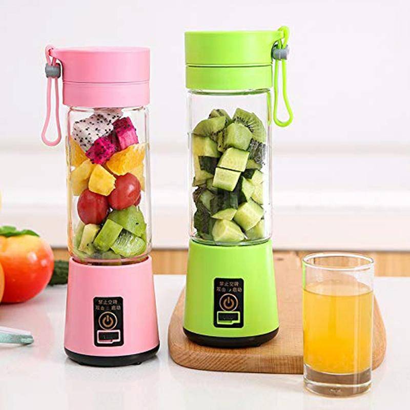 USB Rechargeable Electric Automatic Vegetable Fruit Citrus Orange Juice Maker Cup Mixer Bottle (3...