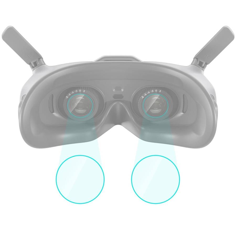 For DJI Goggles 2 2pcs PULUZ Goggles Lens Film(Transparent)