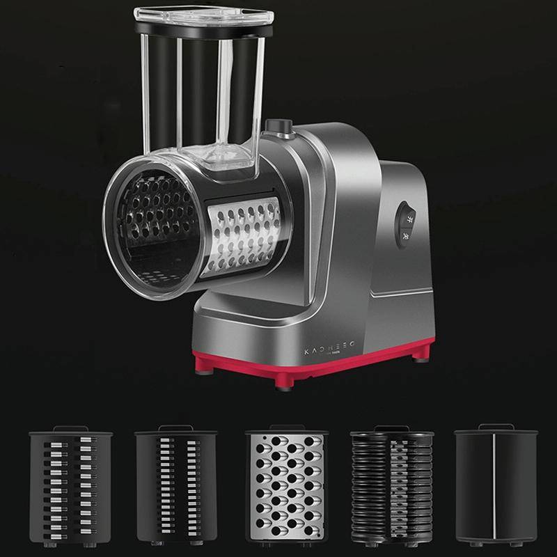 Kacheeg Electric Vegetable Cutter Multifunctional Automatic Slicer, CN Plug, Style: With 5 Knives