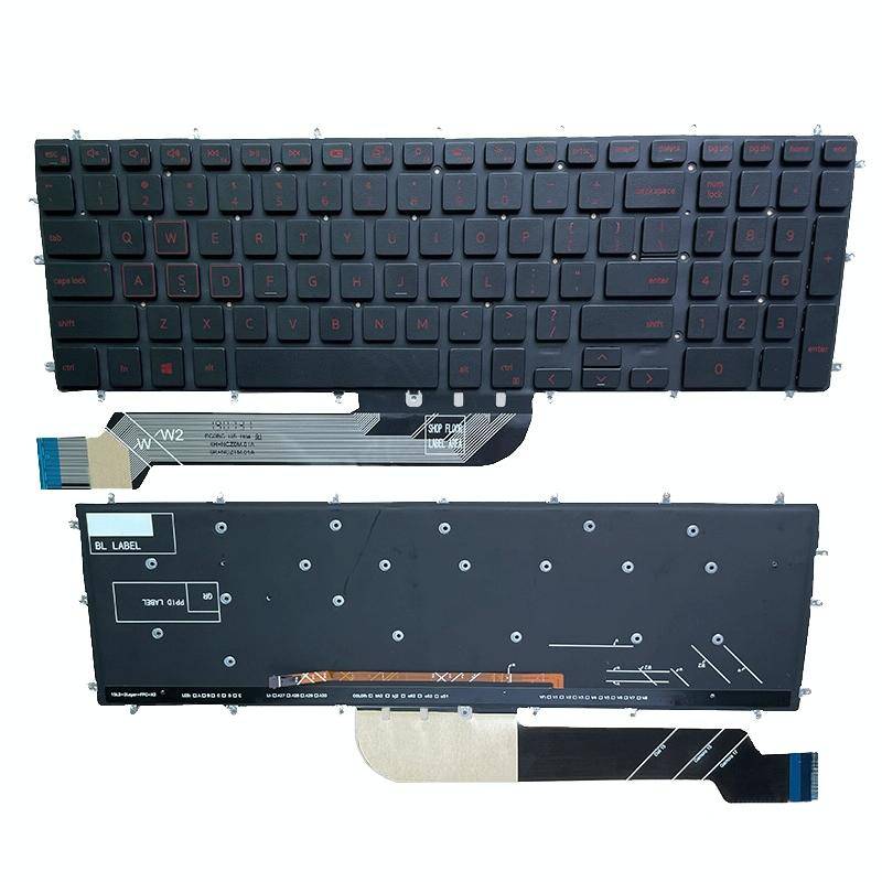 US Version Keyboard For Dell Inspiron 15-7566 5567 7567 5565 5570 7577 P65F(Red with Backlight)