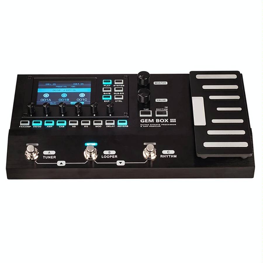 JOYO GEM-BOX3 Multifunctional Integrated Electric Acoustic Guitar Effector with Pedal and Drum Ma...