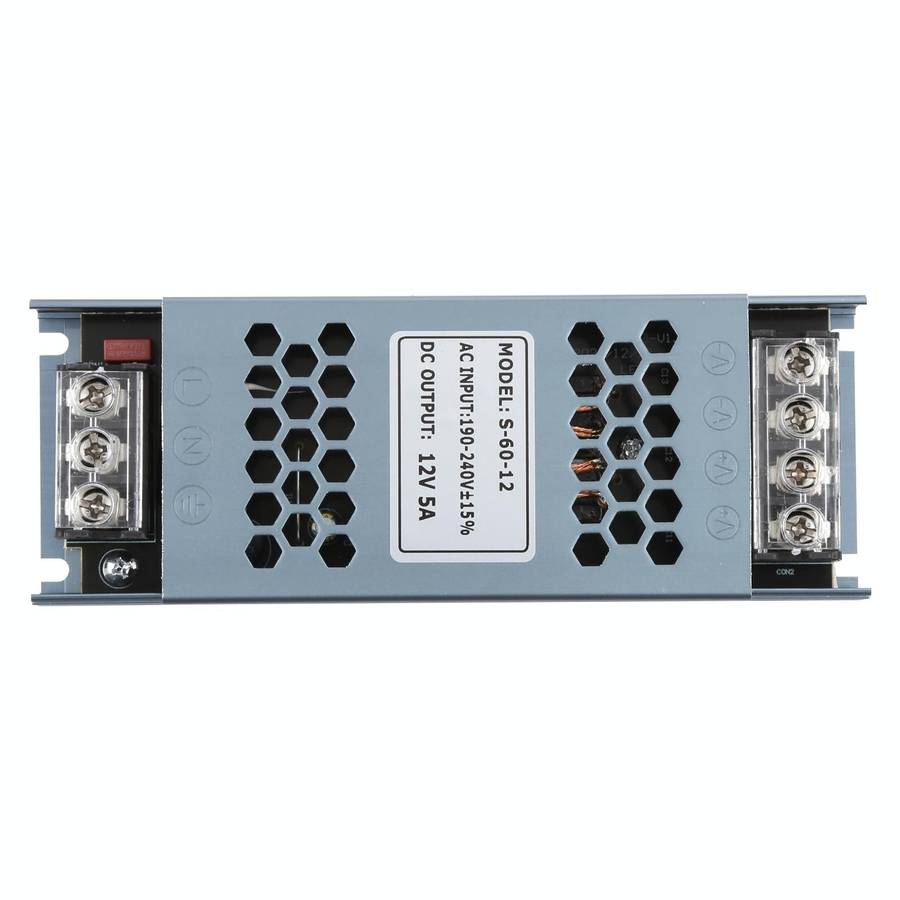 S-60-12 DC12V 5A 60W LED Power Supply Transformer AC170-240V
