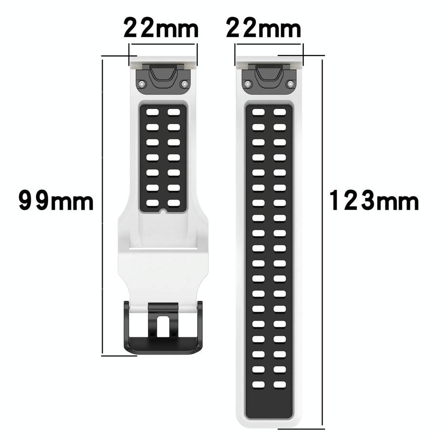 For Garmin Forerunner 965 22mm Two-Color Reverse Buckle Silicone Watch Band(Army Green+Black)