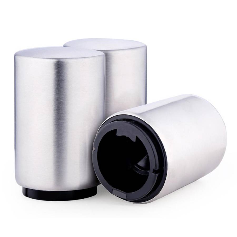 Magnetic Automatic Beer Bottle Cap Opener Stainless Steel Push Down Beer Opener Kitchen Gadgets, ...