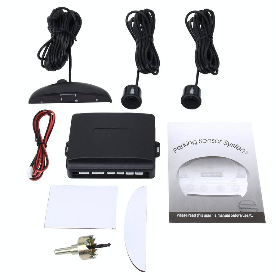 Car Buzzer Reverse Backup Radar System - Premium Quality 2 Parking Sensors Car Reverse Backup Rad...