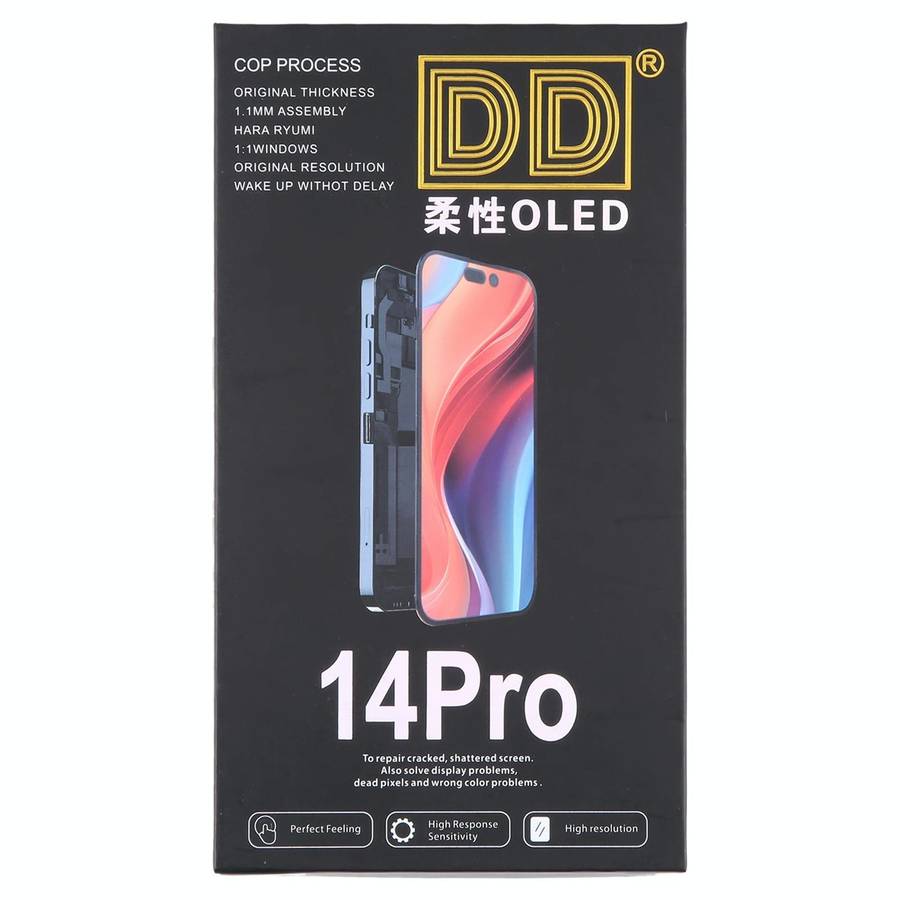 For iPhone 14 Pro Soft DD OLED LCD Screen with Digitizer Full Assembly