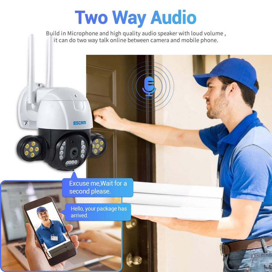 ESCAM QF233 3.0 Million Pixels Smart WiFi IP Camera, Support Auto Tracking & Night Vision & Two W...