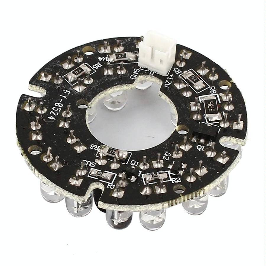 24 LED 5mm Infrared Lamp Board for CCD Camera, IR Distance: 20m