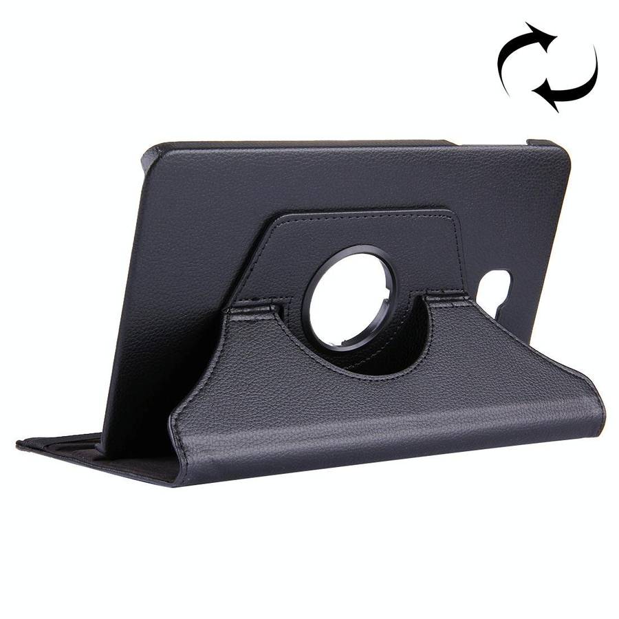 For Galaxy Tab A 10.1 / T580 Litchi Texture Horizontal Flip 360 Degrees Rotation Leather Case wit...