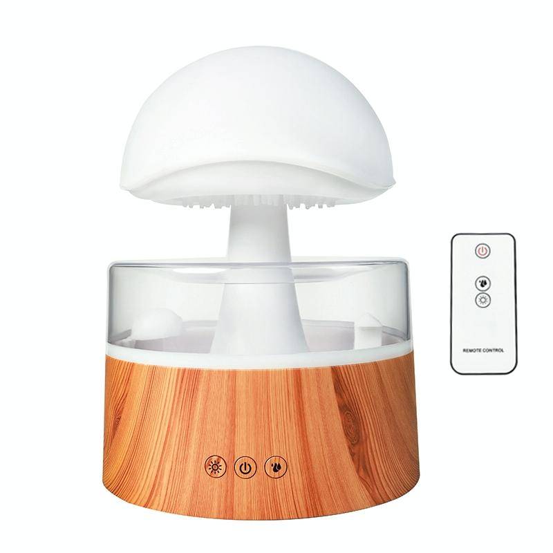 500ml Rain Humidifier Mushroom Cloud Colorful Night Lamp Aromatherapy Machine With Remote Control...