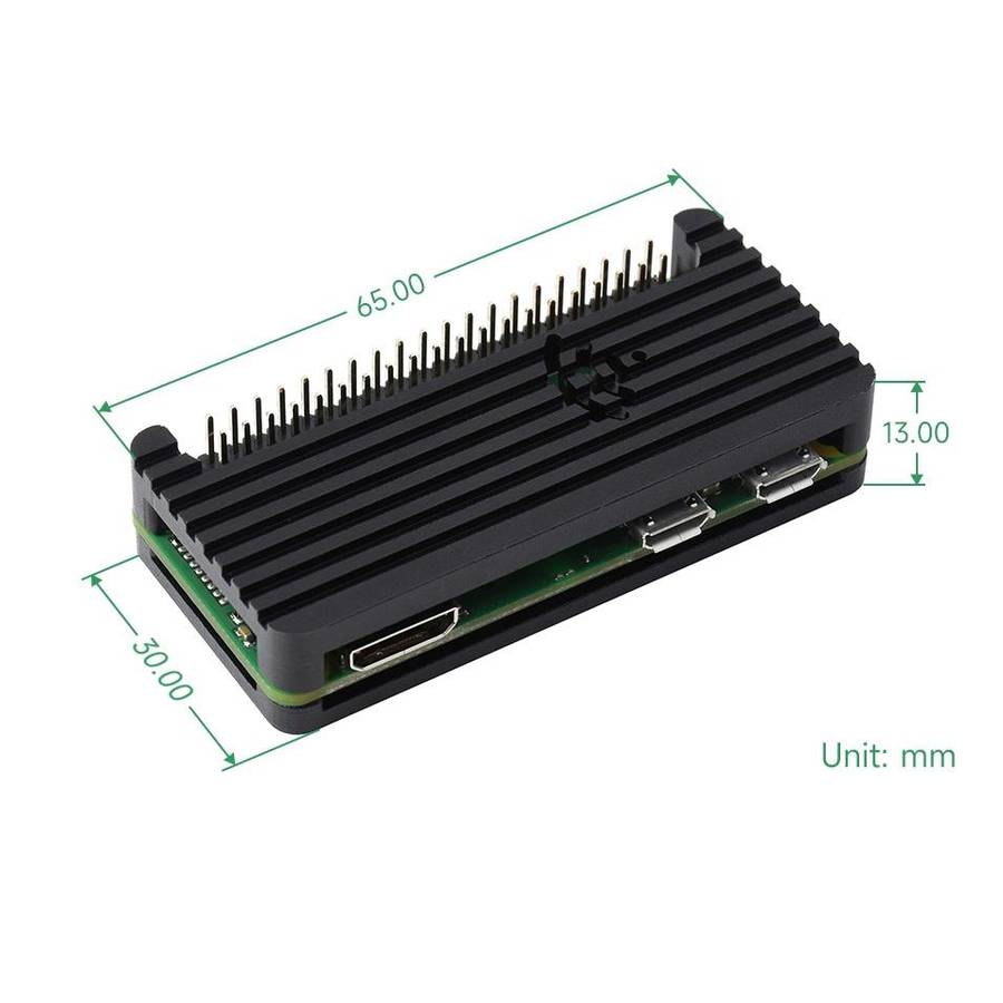 Waveshare Aluminum Alloy Protection Case for Raspberry Pi Zero Series, Fits Zero / Zero 2 W