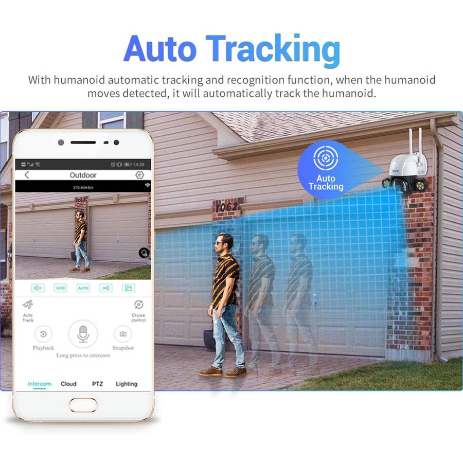 ESCAM QF233 3.0 Million Pixels Smart WiFi IP Camera, Support Auto Tracking & Night Vision & Two W...