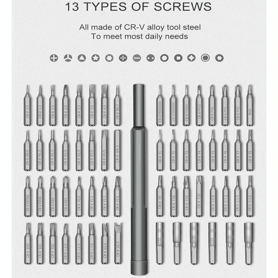A63 63 in 1 Screwdriver Set Mobile Phone Tablet Computer Disassembly and Maintenance Tool