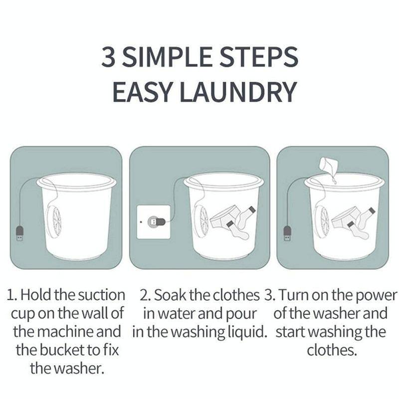 Portable Mini Turbo Switch Three-Speed Timing Washing Machine, Size: Vibration(Pink)